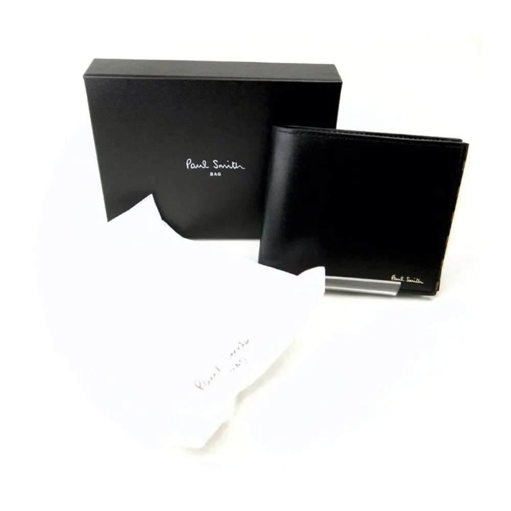 Paul Smith Brite Stripe Trim Leather Wallet